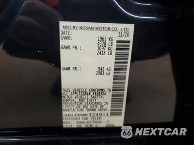 Zdjęcie 14 z 14 samochodu: 2021 NISSAN ALTIMA SV VIN:1N4BL4DVXMN324911 - miniatura