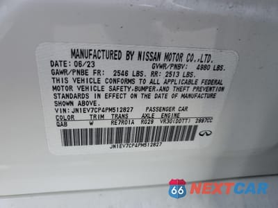 Zdjęcie 14 z 14 samochodu: 2023 INFINITI Q50 SENSORY VIN:JN1EV7CP4PM512827 - miniatura