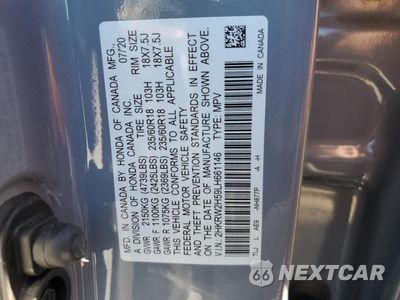 Zdjęcie 13 z 13 samochodu: 2020 HONDA CR-V EX VIN:2HKRW2H59LH661146 - miniatura