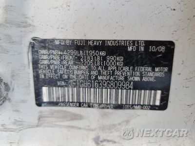 Zdjęcie 14 z 15 samochodu: 2009 SUBARU IMPREZA 2.5I VIN:JF1GH61639G809984 - miniatura