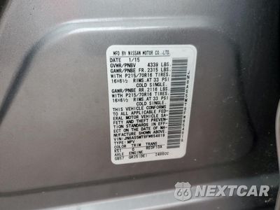 Zdjęcie 14 z 15 samochodu: 2015 NISSAN ROGUE SELECT S VIN:JN8AS5MT8FW654819 - miniatura