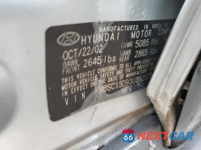 Zdjęcie 15 z 15 samochodu: 2003 HYUNDAI SANTA FE GLS VIN:KM8SC13D93U392375 - miniatura