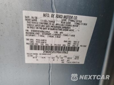 Zdjęcie 14 z 15 samochodu: 2009 FORD FLEX SEL VIN:2FMDK52CX9BA10963 - miniatura