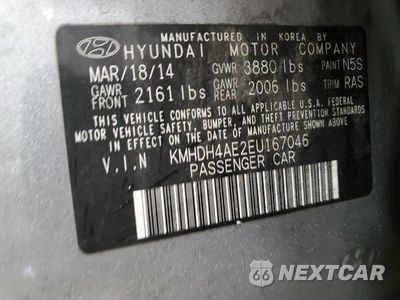 Zdjęcie 12 z 12 samochodu: 2014 HYUNDAI ELANTRA SE VIN:KMHDH4AE2EU167046 - miniatura
