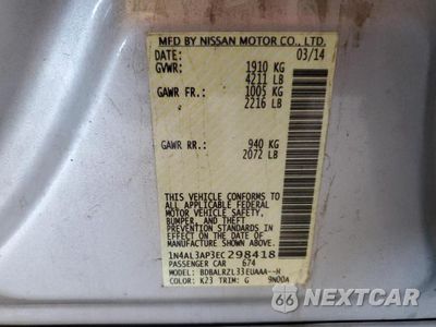 Zdjęcie 12 z 12 samochodu: 2014 NISS ALTIMA 2.5 VIN:1N4AL3AP3EC298418 - miniatura