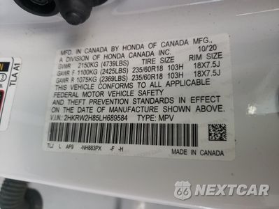 Zdjęcie 14 z 14 samochodu: 2020 HONDA CR-V EXL VIN:2HKRW2H85LH689584 - miniatura