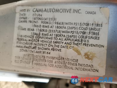 Zdjęcie 13 z 14 samochodu: 2004 CHEVROLET TRACKER VIN:2CNBJ134146918164 - miniatura