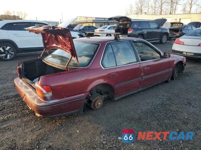 Trzecie zdjęcie samochodu z tyłu: 1992 HONDA ACCORD EX VIN:1HGCB7679NA228652 - miniatura