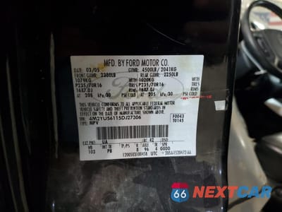 Zdjęcie 13 z 14 samochodu: 2005 MERCURY MARINER VIN:4M2YU56115DJ27306 - miniatura