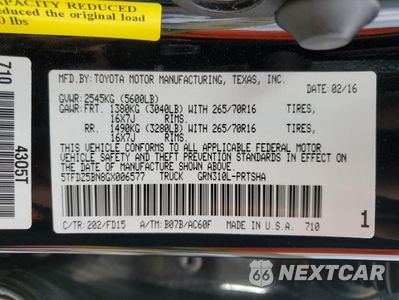 Zdjęcie 14 z 14 samochodu: 2016 TOYOTA TACOMA DOUBLE CAB VIN:5TFDZ5BN8GX006577 - miniatura