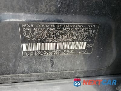 Zdjęcie 14 z 15 samochodu: 2009 LEXUS IS 250 VIN:JTHBK262395093098 - miniatura