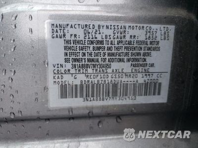 Zdjęcie 13 z 13 samochodu: 2021 NISSAN SENTRA S VIN:3N1AB8BV7MY304950 - miniatura