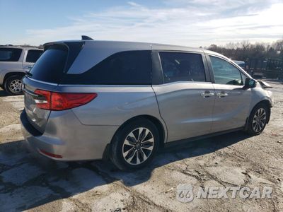 Trzecie zdjęcie samochodu z tyłu: 2021 HONDA ODYSSEY EXL VIN:5FNRL6H7XMB035137 - miniatura