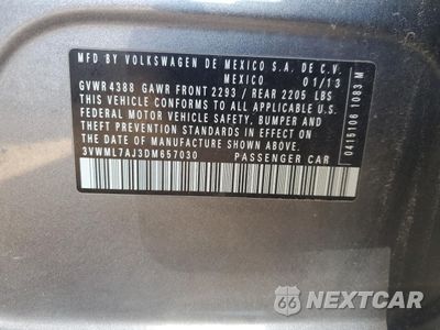 Zdjęcie 14 z 14 samochodu: 2013 VOLKSWAGEN JETTA TDI VIN:3VWML7AJ3DM657030 - miniatura
