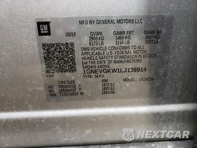Zdjęcie 15 z 16 samochodu: 2020 CHEVROLET TRAVERSE LT VIN:1GNEVGKW1LJ138914 - miniatura