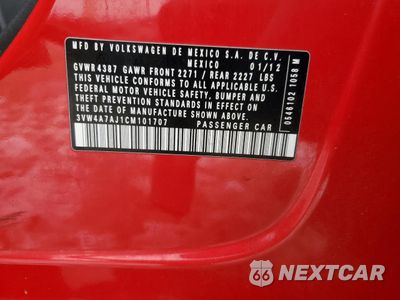 Zdjęcie 12 z 13 samochodu: 2012 VOLKSWAGEN JETTA GLI VIN:3VW4A7AJ1CM101707 - miniatura