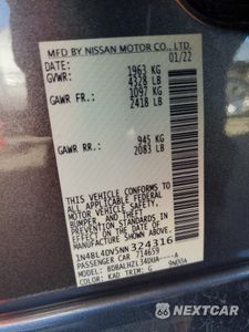 Zdjęcie 14 z 14 samochodu: 2022 NISSAN ALTIMA SV VIN:1N4BL4DV5NN324316 - miniatura