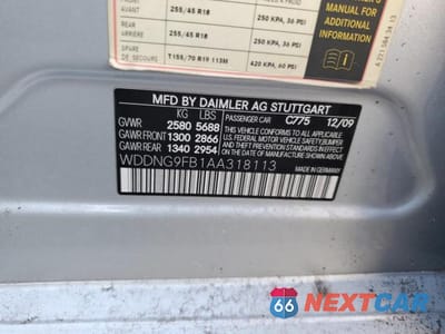 Zdjęcie 12 z 12 samochodu: 2010 MERCEDES-BENZ S 400 VIN:WDDNG9FB1AA318113 - miniatura