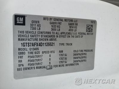 Zdjęcie 12 z 12 samochodu: 2013 GMC SAVANA G1500 VIN:1GTS7AFX4D1126621 - miniatura