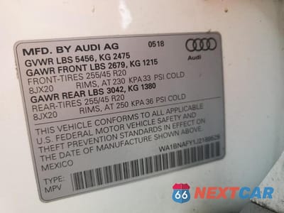 Zdjęcie 13 z 13 samochodu: 2018 AUDI Q5 PREMIUM PLUS VIN:WA1BNAFY1J2189528 - miniatura
