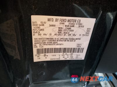 Zdjęcie 12 z 12 samochodu: 2007 LINCOLN MARK LT VIN:5LTPW16537FJ07571 - miniatura