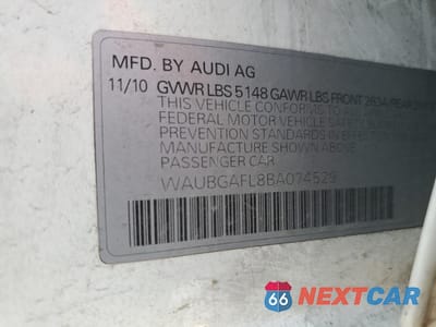 Zdjęcie 14 z 15 samochodu: 2011 AUDI S4 PREMIUM PLUS VIN:WAUBGAFL8BA074529 - miniatura