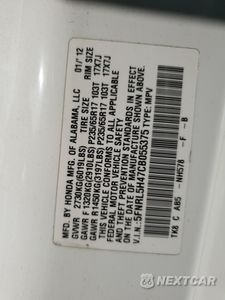 Zdjęcie 15 z 15 samochodu: 2012 HONDA ODYSSEY EX VIN:5FNRL5H47CB055375 - miniatura