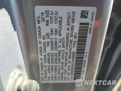 Zdjęcie 16 z 16 samochodu: 2018 HONDA CR-V LX VIN:2HKRW5H37JH409599 - miniatura