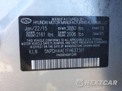 Zdjęcie 14 z 14 samochodu: 2015 HYUNDAI ELANTRA SE VIN:5NPDH4AE1FH637311 - miniatura