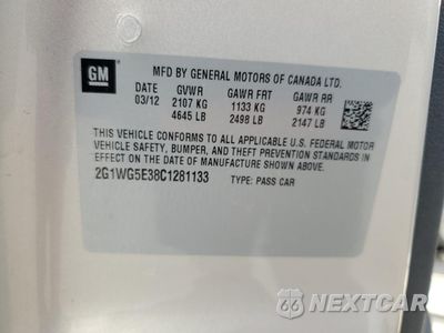 Zdjęcie 14 z 15 samochodu: 2012 CHEVROLET IMPALA LT VIN:2G1WG5E38C1281133 - miniatura