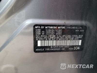 Zdjęcie 12 z 12 samochodu: 2017 MITSUBISHI MIRAGE G4 SE VIN:ML32F4FJ6HHF15652 - miniatura