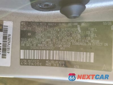 Zdjęcie 13 z 13 samochodu: 2006 TOYOTA SIENNA LE/XLE VIN:5TDZA23C86S564927 - miniatura