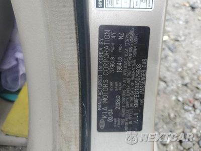 Zdjęcie 12 z 12 samochodu: 2004 KIA SPECTRA LX VIN:KNAFE121045029608 - miniatura