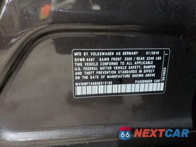 Zdjęcie 12 z 13 samochodu: 2016 VOLKSWAGEN CC BASE VIN:WVWBP7AN8GE513162 - miniatura