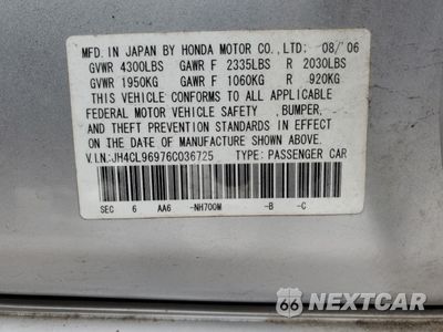 Zdjęcie 15 z 15 samochodu: 2006 ACURA TSX VIN:JH4CL96976C036725 - miniatura