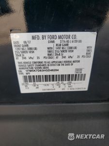 Zdjęcie 14 z 14 samochodu: 2017 FORD EXPLORER XLT VIN:1FM5K7D83HGD48284 - miniatura