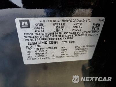 Zdjęcie 15 z 15 samochodu: 2016 CHEVROLET EQUINOX LS VIN:2GNALBEK9G1132598 - miniatura