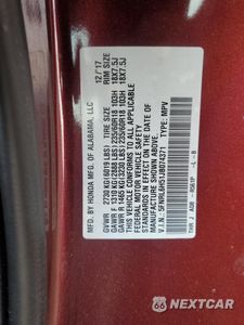 Zdjęcie 15 z 15 samochodu: 2018 HONDA ODYSSEY EX VIN:5FNRL6H51JB074371 - miniatura