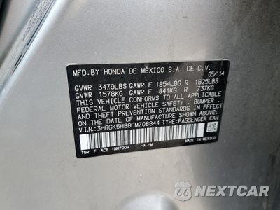 Zdjęcie 14 z 15 samochodu: 2015 HONDA FIT EX VIN:3HGGK5H88FM708844 - miniatura