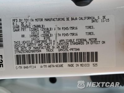 Zdjęcie 12 z 13 samochodu: 2016 TOYOTA TACOMA DOUBLE CAB VIN:3TMAZ5CN8GM009504 - miniatura
