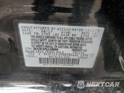 Zdjęcie 12 z 13 samochodu: 2018 NISSAN VERSA S VIN:3N1CN7AP5JL806068 - miniatura