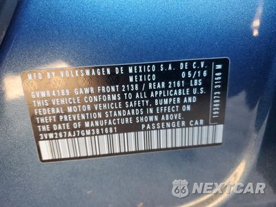 Zdjęcie 14 z 14 samochodu: 2016 VOLKSWAGEN JETTA S VIN:3VW267AJ7GM381681 - miniatura