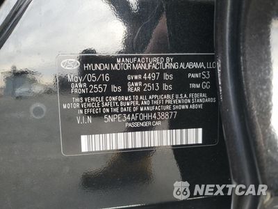 Zdjęcie 14 z 15 samochodu: 2017 HYUNDAI SONATA SPORT VIN:5NPE34AF0HH438877 - miniatura