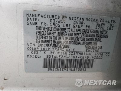 Zdjęcie 12 z 12 samochodu: 2021 NISSAN VERSA SV VIN:3N1CN8EV5ML873093 - miniatura