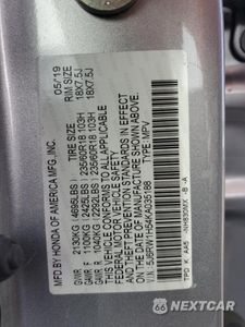 Zdjęcie 16 z 16 samochodu: 2019 HONDA CR-V EX VIN:5J6RW1H54KA035188 - miniatura