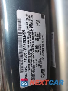 Zdjęcie 14 z 14 samochodu: 2009 PONTIAC G8 GT VIN:6G2EC57Y69L190041 - miniatura