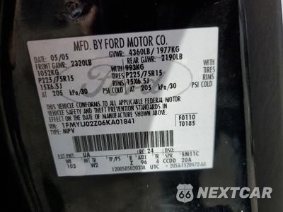 Zdjęcie 15 z 15 samochodu: 2006 FORD ESCAPE XLS VIN:1FMYU02Z06KA01841 - miniatura