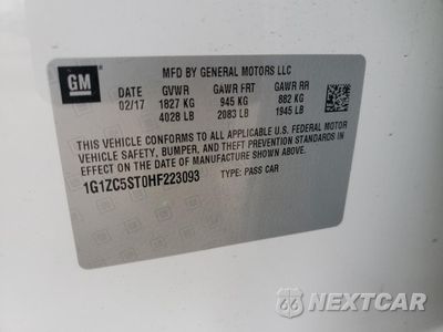 Zdjęcie 14 z 14 samochodu: 2017 CHEVROLET MALIBU LS VIN:1G1ZC5ST0HF223093 - miniatura