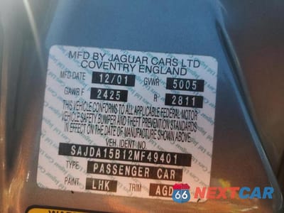 Zdjęcie 12 z 12 samochodu: 2002 JAGUAR XJR VIN:SAJDA15B12MF49401 - miniatura