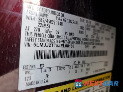 Zdjęcie 15 z 16 samochodu: 2018 LINCOLN NAVIGATOR BLACK LABEL VIN:5LMJJ2TT5JEL08183 - miniatura